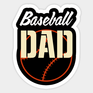 Baseball Dad for Men Boys Kid Happy Fathers Day Sticker